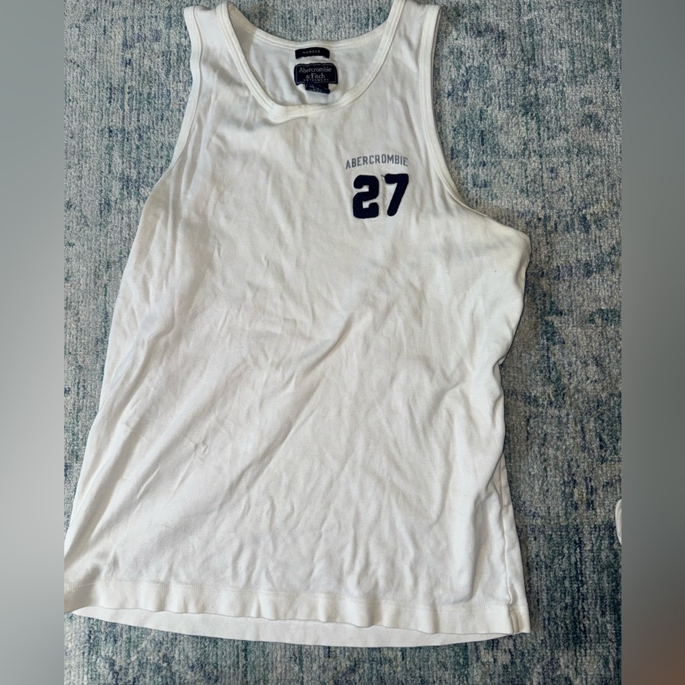 Abercrombie & Fitch white tank top Size XL #summer